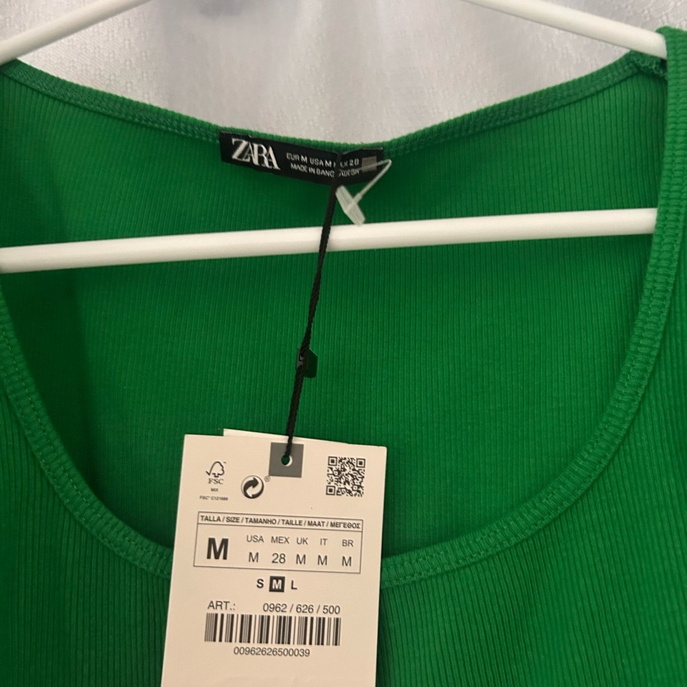 NWT Zara Green Ruffled One Piece - Picture 3 of 3